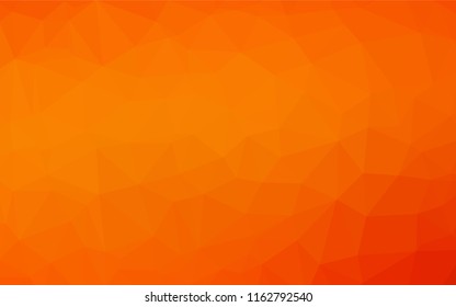 Light Orange vector abstract mosaic background. Brand new colored illustration in blurry style with gradient. The polygonal design can be used for your web site.