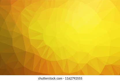 Light Orange vector abstract mosaic background. Triangular geometric sample with gradient.  A completely new template for your business design.