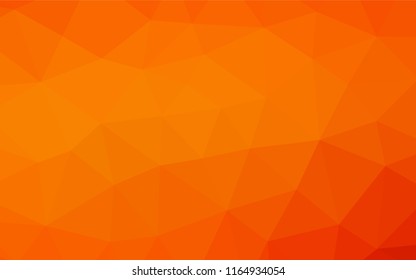 Light Orange vector abstract mosaic background. Creative geometric illustration in Origami style with gradient. The completely new template can be used for your brand book.