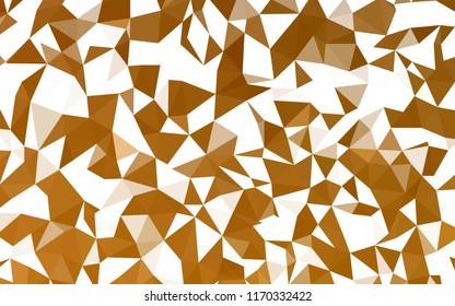Light Orange vector abstract mosaic background. Colorful illustration in abstract style with triangles. Triangular pattern for your design.