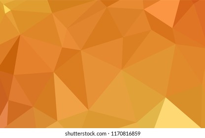 Light Orange vector abstract mosaic backdrop. Triangular geometric sample with gradient.  A completely new design for your leaflet.