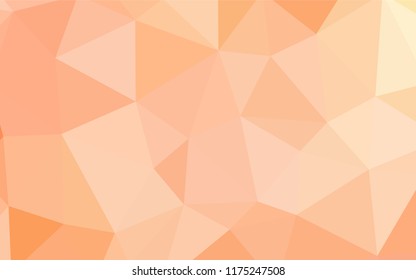 Light Orange vector abstract mosaic background. Creative illustration in halftone style with triangles. Pattern for a brand book's backdrop.