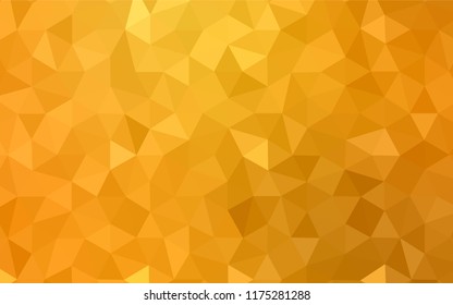 Light Orange vector abstract mosaic pattern. Elegant bright polygonal illustration with gradient. Completely new template for your banner.