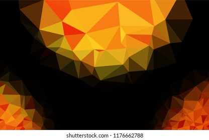 Light Orange vector abstract mosaic background. Creative geometric illustration in Origami style with gradient. The best triangular design for your business.