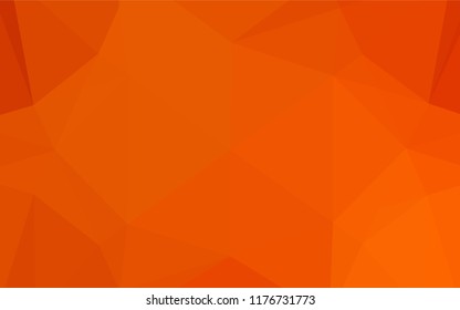 Light Orange vector abstract mosaic backdrop. Shining illustration, which consist of triangles. The template can be used as a background for cell phones.