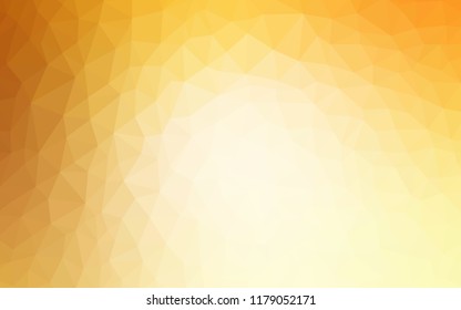 Light Orange vector abstract mosaic background. Creative illustration in halftone style with triangles. Textured pattern for your backgrounds.