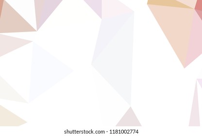 Light Orange vector abstract mosaic pattern. Colorful illustration in abstract style with triangles. A completely new design for your leaflet.
