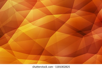 Light Orange vector abstract mosaic backdrop. Polygonal abstract illustration with gradient. Brand new design for your business.
