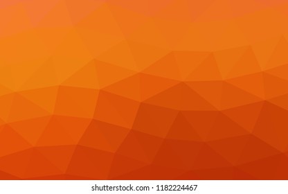 Light Orange vector abstract mosaic abstract mosaic. A completely new color illustration in a vague style. The best triangular design for your business.