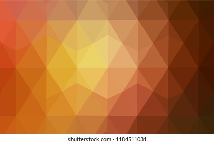 Light Orange vector abstract mosaic pattern. Creative geometric illustration in Origami style with gradient. Pattern for a brand book's backdrop.