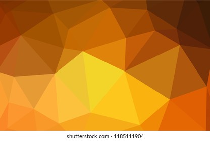 Light Orange vector abstract mosaic background. Colorful abstract illustration with triangles. Brand new style for your business design.