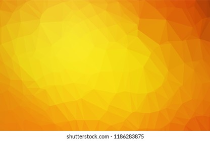 Light Orange vector abstract mosaic backdrop. Creative geometric illustration in Origami style with gradient. A completely new design for your business.