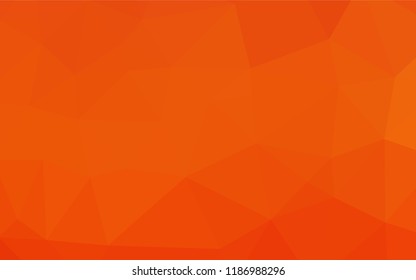 Light Orange vector abstract mosaic backdrop. Creative geometric illustration in Origami style with gradient. A new texture for your design.