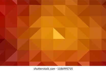 Light Orange vector abstract mosaic background. Creative illustration in halftone style with triangles. Pattern for a brand book's backdrop.