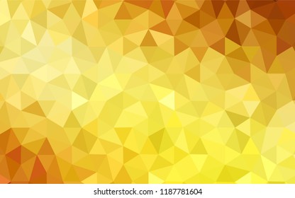 Light Orange vector abstract mosaic pattern. Colorful illustration in polygonal style with gradient. A new texture for your web site.