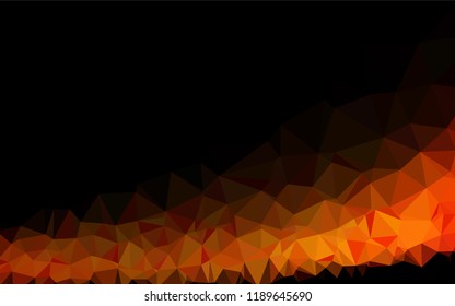 Light Orange vector abstract mosaic pattern. Creative geometric illustration in Origami style with gradient. Brand new design for your business.