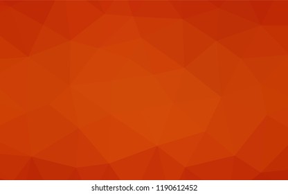 Light Orange vector abstract mosaic background. Modern geometrical abstract illustration with gradient. The best triangular design for your business.