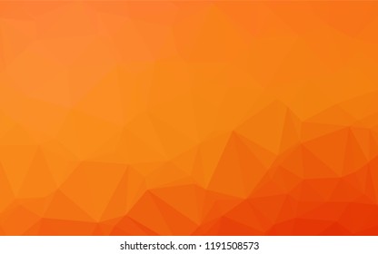 Light Orange vector abstract mosaic backdrop. Creative illustration in halftone style with gradient. The best triangular design for your business.
