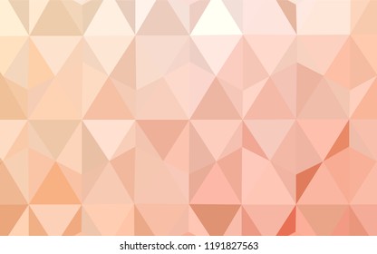 Light Orange vector abstract mosaic pattern. Colorful illustration in polygonal style with gradient. Brand new style for your business design.