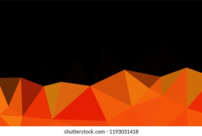 Light Orange vector abstract mosaic pattern. Geometric illustration in Origami style with gradient.  The elegant pattern can be used as part of a brand book.
