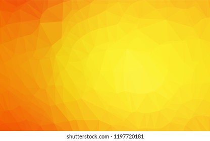 Light Orange vector abstract mosaic background. A sample with polygonal shapes. Brand new style for your business design.