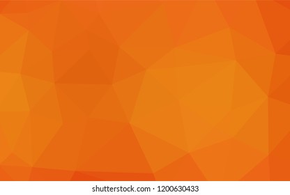 Light Orange vector abstract mosaic backdrop. Shining colored illustration in a Brand new style. The best triangular design for your business.