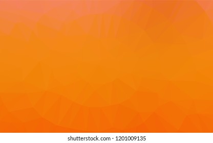 Light Orange vector abstract mosaic backdrop. A vague abstract illustration with gradient. A new texture for your design.