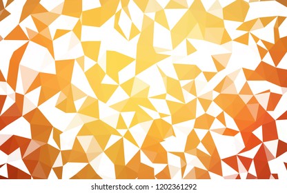 Light Orange vector abstract mosaic background. A sample with polygonal shapes. Brand new style for your business design.