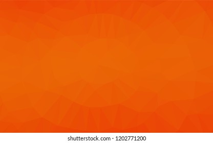 Light Orange vector abstract mosaic background. A completely new color illustration in a vague style. The best triangular design for your business.