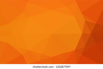Light Orange vector abstract mosaic backdrop. Creative geometric illustration in Origami style with gradient. A new texture for your design.