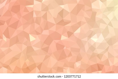 Light Orange vector abstract mosaic pattern. Elegant bright polygonal illustration with gradient. Polygonal design for your web site.