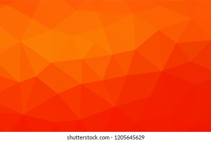 Light Orange vector abstract mosaic pattern. Colorful illustration in abstract style with gradient. The best triangular design for your business.