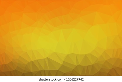 Light Orange vector abstract mosaic background. A sample with polygonal shapes. Brand new design for your business.