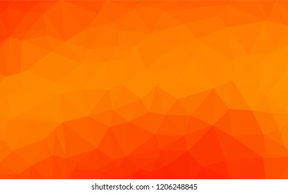 Light Orange vector abstract mosaic background. An elegant bright illustration with gradient. The elegant pattern can be used as part of a brand book.