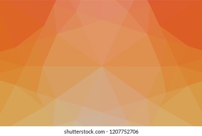 Light Orange vector abstract mosaic pattern. Creative illustration in halftone style with gradient. The elegant pattern can be used as part of a brand book.