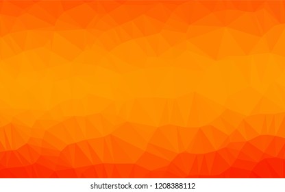 Light Orange vector abstract mosaic backdrop. Shining colored illustration in a Brand new style. Triangular pattern for your business design.