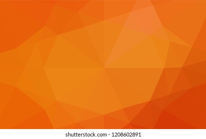 Light Orange vector abstract mosaic background. Colorful abstract illustration with gradient. The polygonal design can be used for your web site.