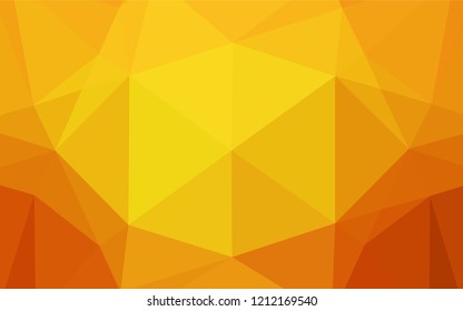 Light Orange vector abstract mosaic pattern. A sample with polygonal shapes. A completely new design for your business.