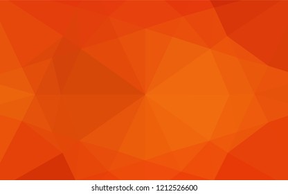 Light Orange vector abstract mosaic background. Shining colored illustration in a Brand new style. Triangular pattern for your business design.