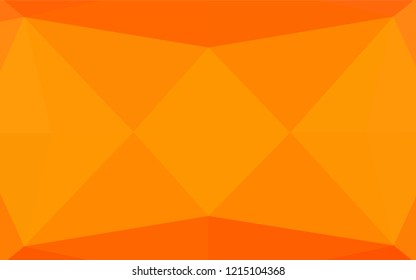 Light Orange vector abstract mosaic backdrop. Creative geometric illustration in Origami style with gradient. A new texture for your design.