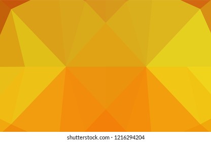 Light Orange vector abstract mosaic pattern. Colorful illustration in abstract style with gradient. The template can be used as a background for cell phones.