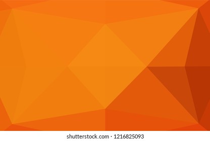 Light Orange vector abstract mosaic backdrop. An elegant bright illustration with gradient. A completely new design for your business.