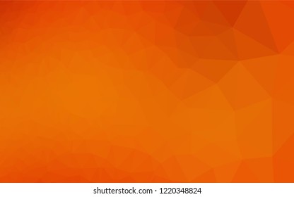 Light Orange vector abstract mosaic background. A sample with polygonal shapes. The textured pattern can be used for background.