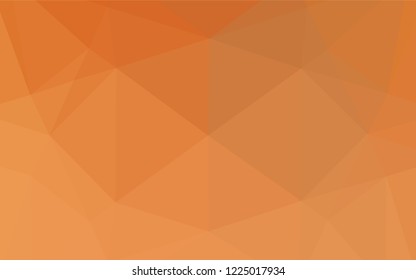 Light Orange vector abstract mosaic pattern. Creative illustration in halftone style with gradient. Triangular pattern for your business design.