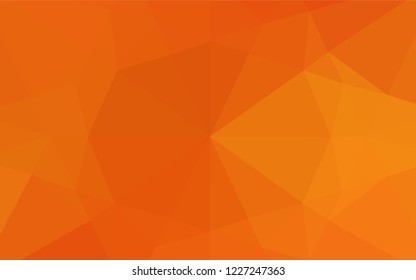 Light Orange vector abstract mosaic pattern. Geometric illustration in Origami style with gradient.  The completely new template can be used for your brand book.