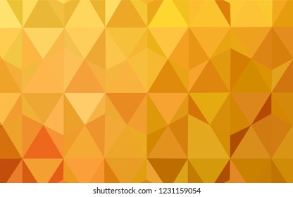 Light Orange vector abstract mosaic background. Creative geometric illustration in Origami style with gradient. New template for your brand book.