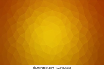Light Orange vector abstract mosaic background. Modern abstract illustration with triangles. New template for your brand book.
