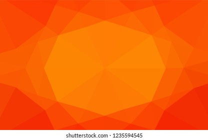 Light Orange vector abstract mosaic pattern. Colorful illustration in abstract style with gradient. The textured pattern can be used for background.
