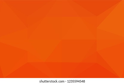 Light Orange vector abstract mosaic background. Shining illustration, which consist of triangles. The textured pattern can be used for background.