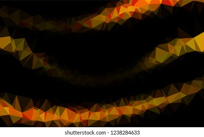 Light Orange vector abstract mosaic backdrop. Colorful abstract illustration with gradient. Triangular pattern for your business design.